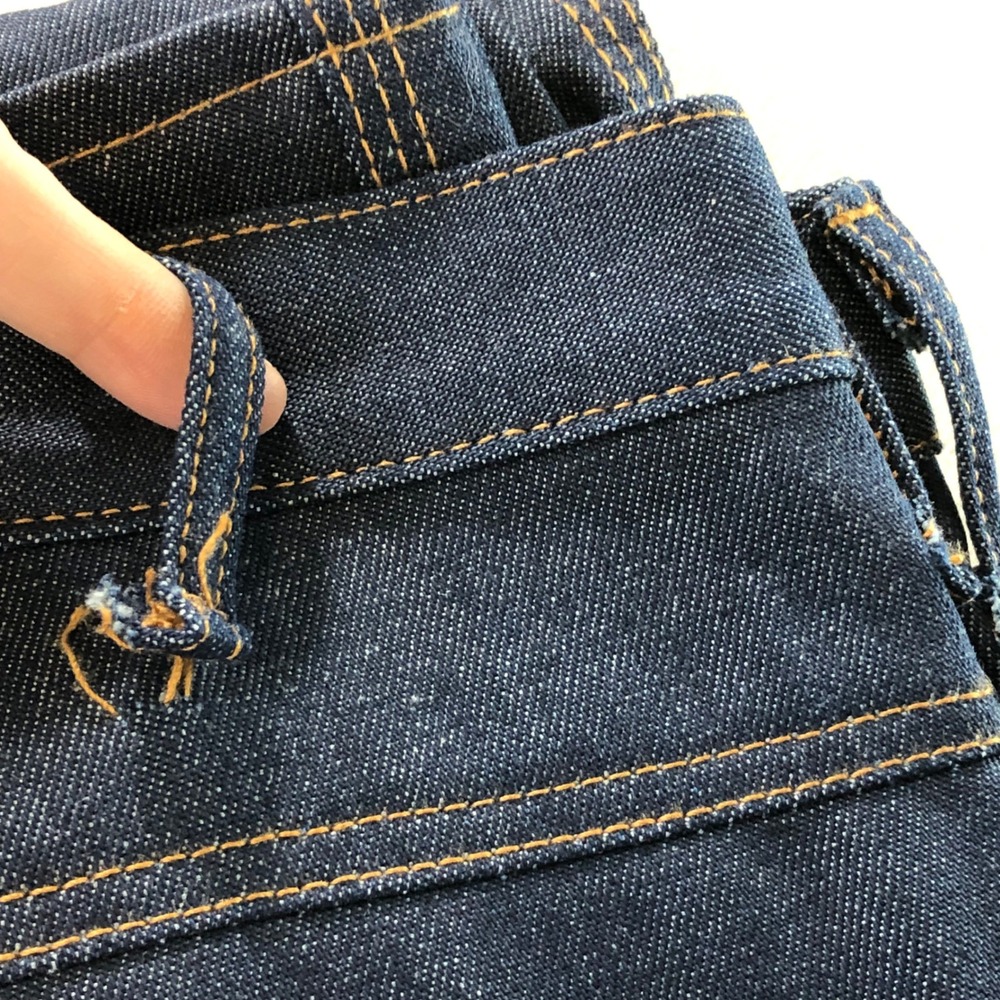 VTG Round House Carpenter Jeans Mens 33x33 USA Made Raw Denim Deadstock Workwear - Picture 4 of 16